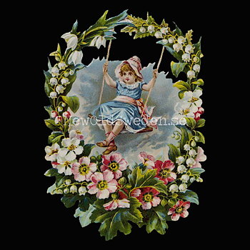 Girdle of Flowers with Child 11.5x16 cm - Bokmärke © Ernst Freihoff 5005