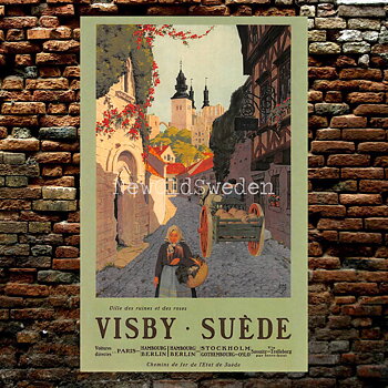 VISBY SUEDE - 1930 - Vykort 12 x 18 cm