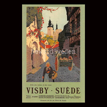VISBY SUEDE - 1930 - Vykort 12 x 18 cm