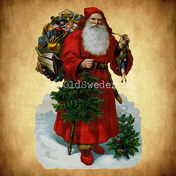 Santa in red 11x16.5 cm - Bokmärke © Ernst Freihoff 5020
