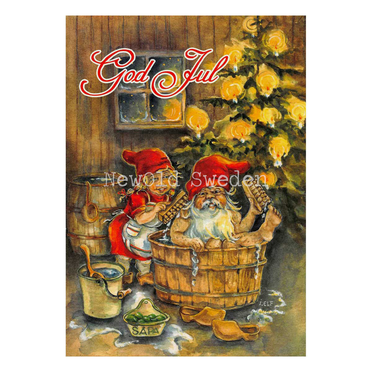 Julbadet - God Jul & Gott Nytt År - Ingrid Elf - 1015 - 4