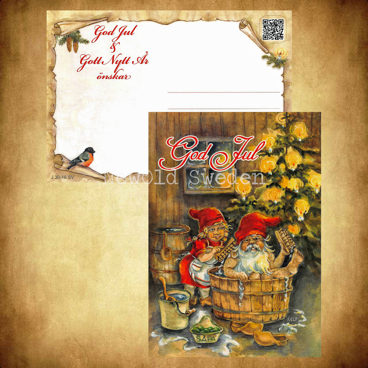 Julbadet - God Jul & Gott Nytt År - Ingrid Elf - 1015 - 3