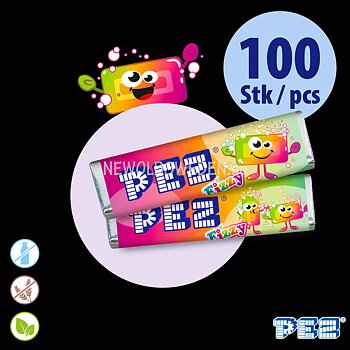 PEZ Bulk Pack FIZZY MIX (100 pcs) -  Bäst före: 2026-11-30