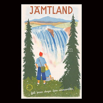 VATTENFALL I JÄMTLAND - 1943 - Vykort 12 x 18 cm