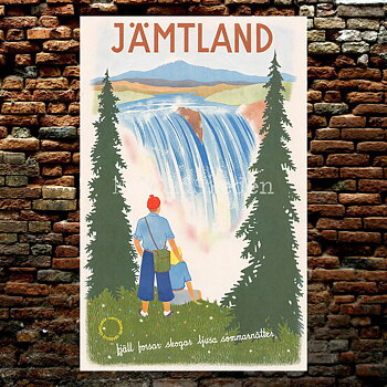 VATTENFALL I JÄMTLAND - 1943 - Vykort 12 x 18 cm
