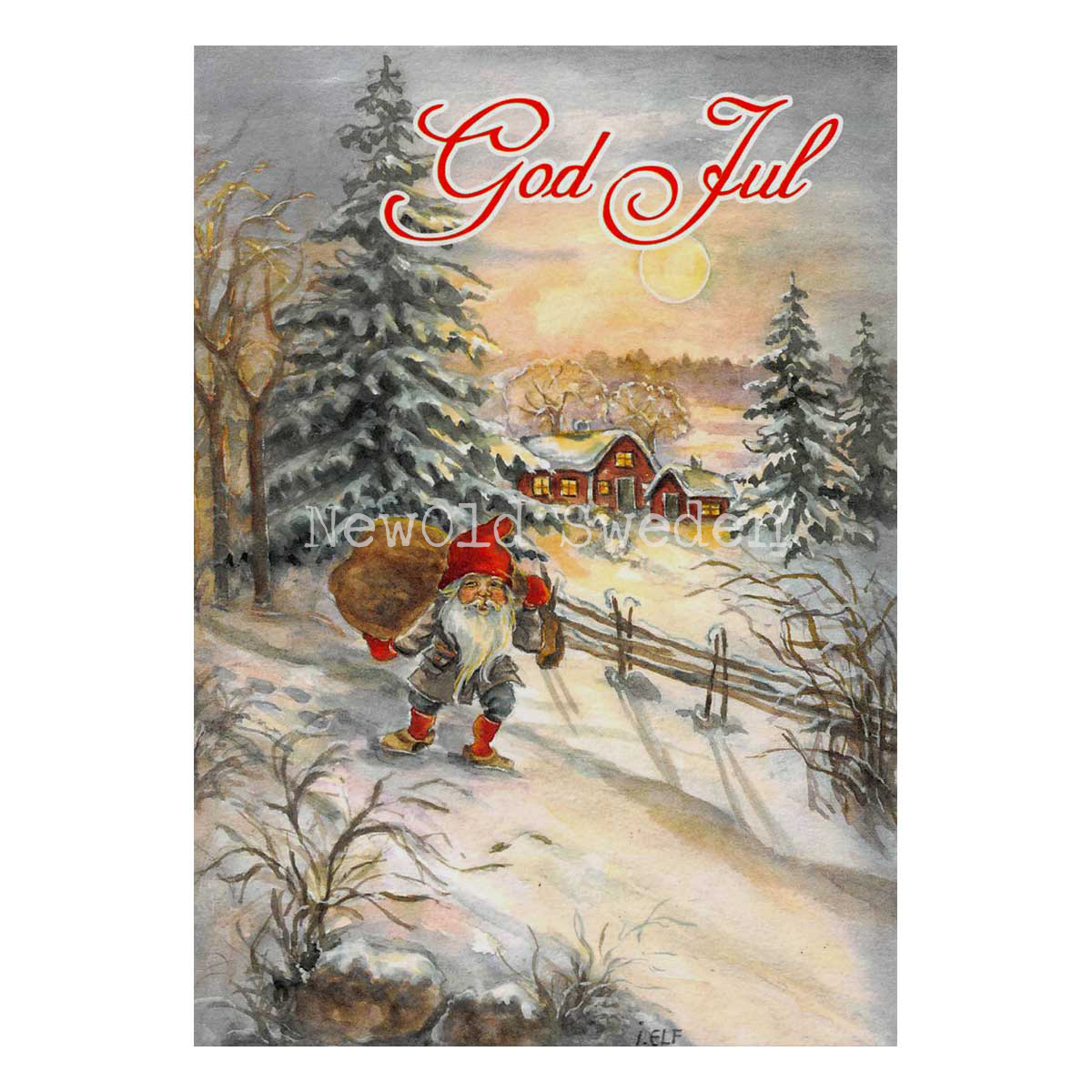 På väg - God Jul & Gott Nytt År - Ingrid Elf - 1015 - 4