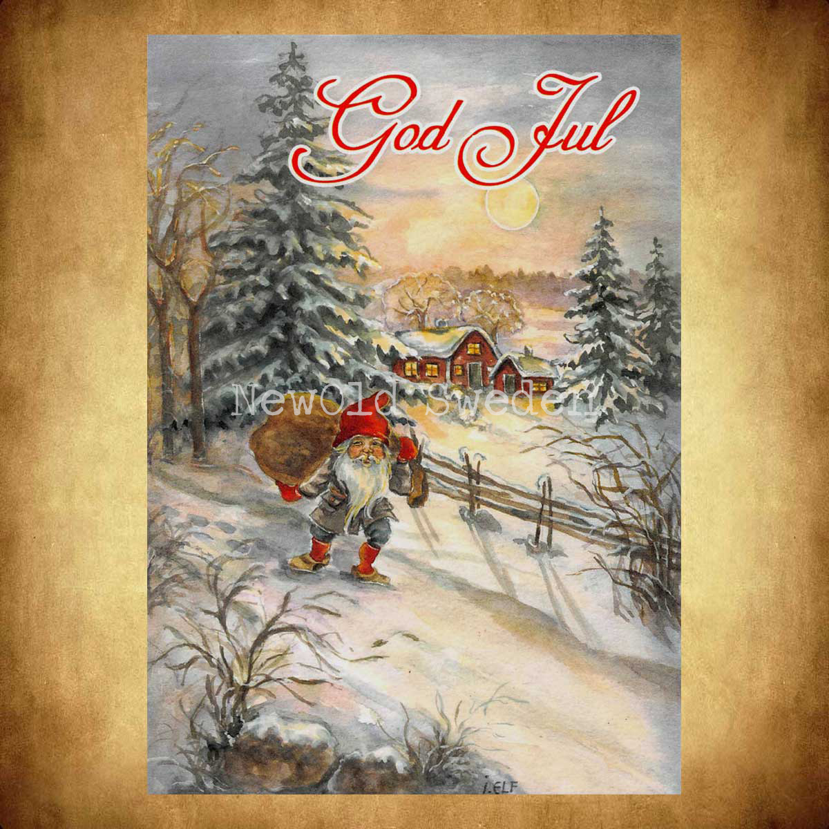 På väg - God Jul & Gott Nytt År - Ingrid Elf - 1015 - 2