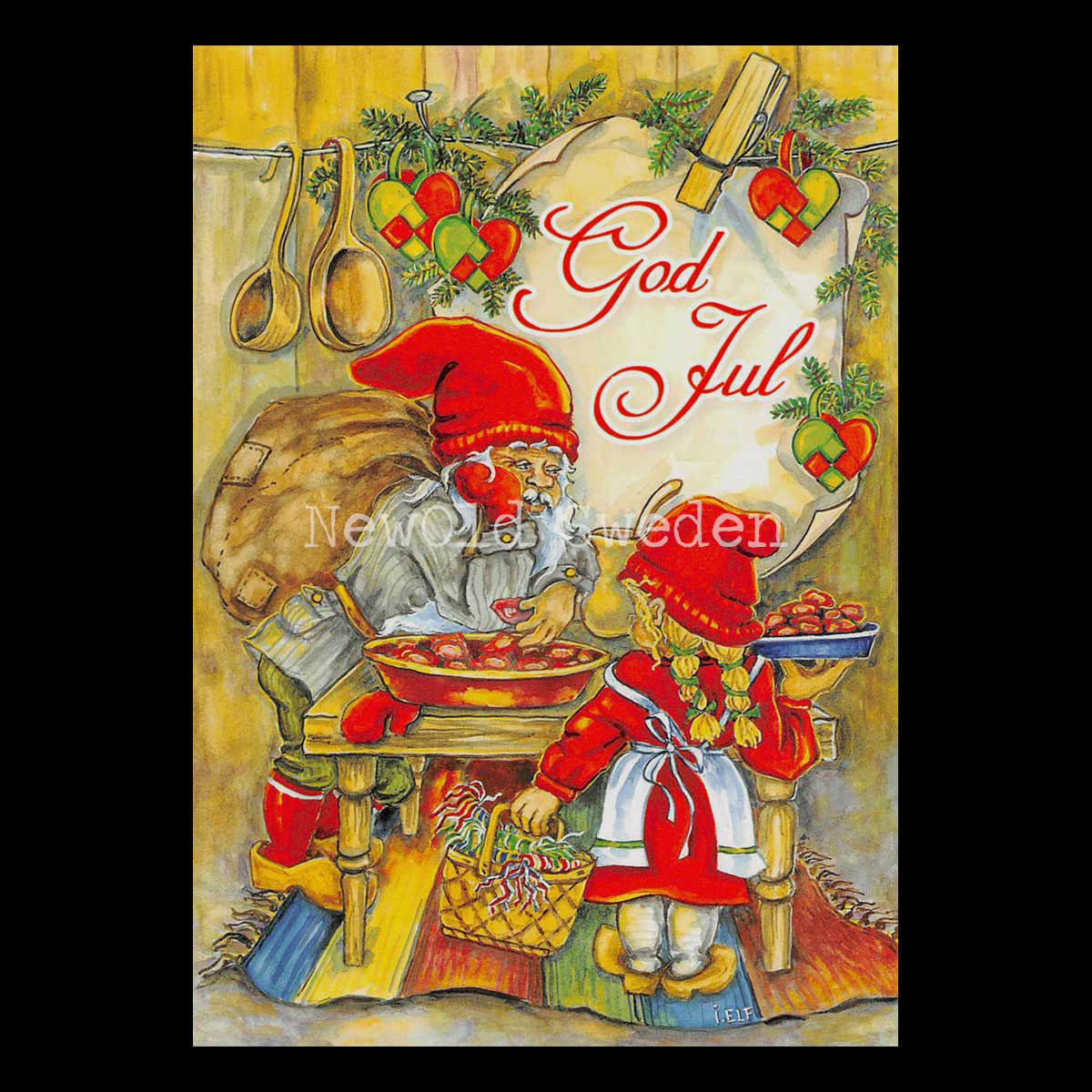 Julbak - God Jul & Gott Nytt År - Ingrid Elf - 1015