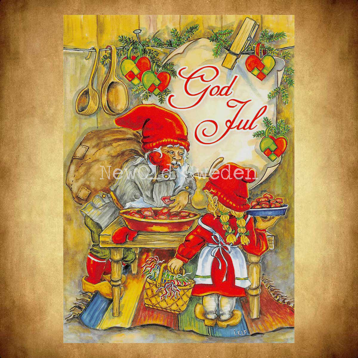 Julbak - God Jul & Gott Nytt År - Ingrid Elf - 1015 - 2