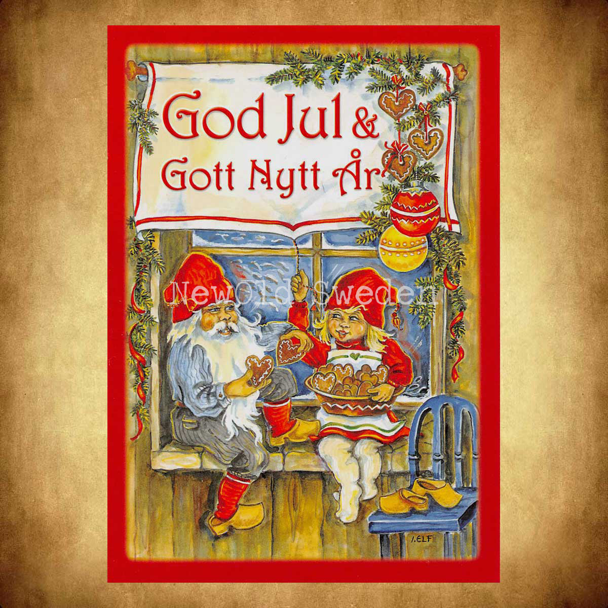 Pepparkaka - God Jul & Gott Nytt År - Ingrid Elf - 1015 - 2