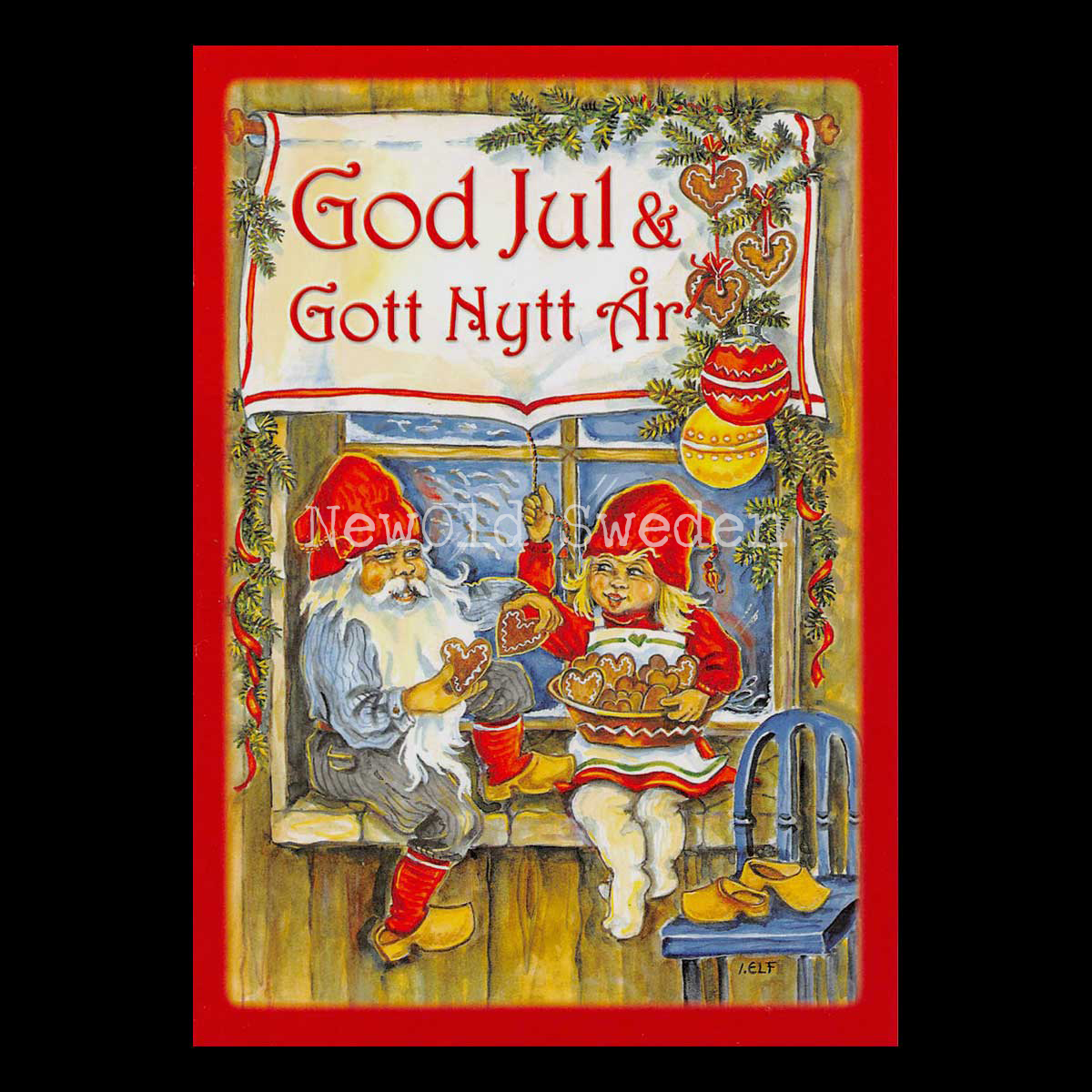 Pepparkaka - God Jul & Gott Nytt År - Ingrid Elf - 1015