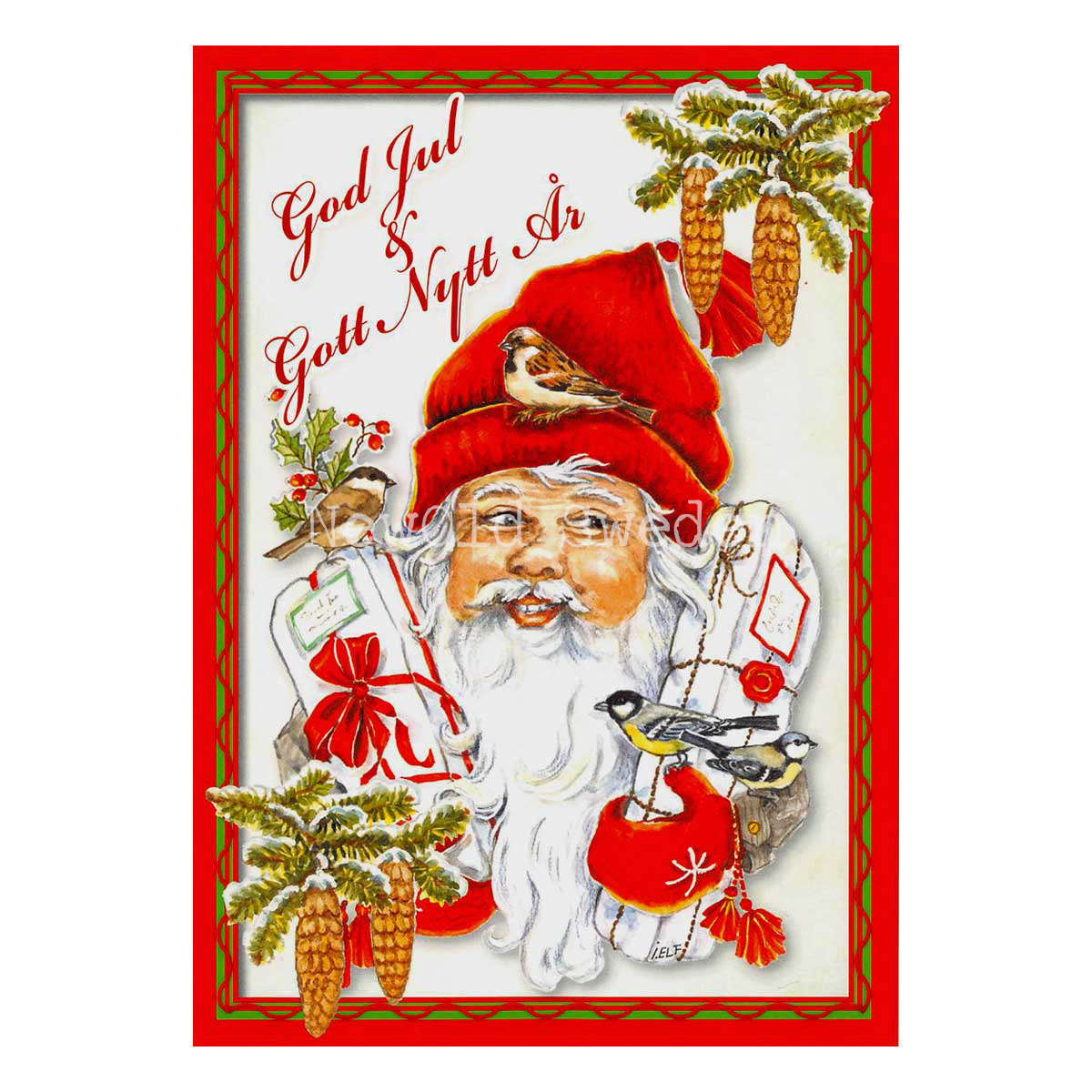 God Jul & Gott Nytt År - Ingrid Elf -1008 - 4