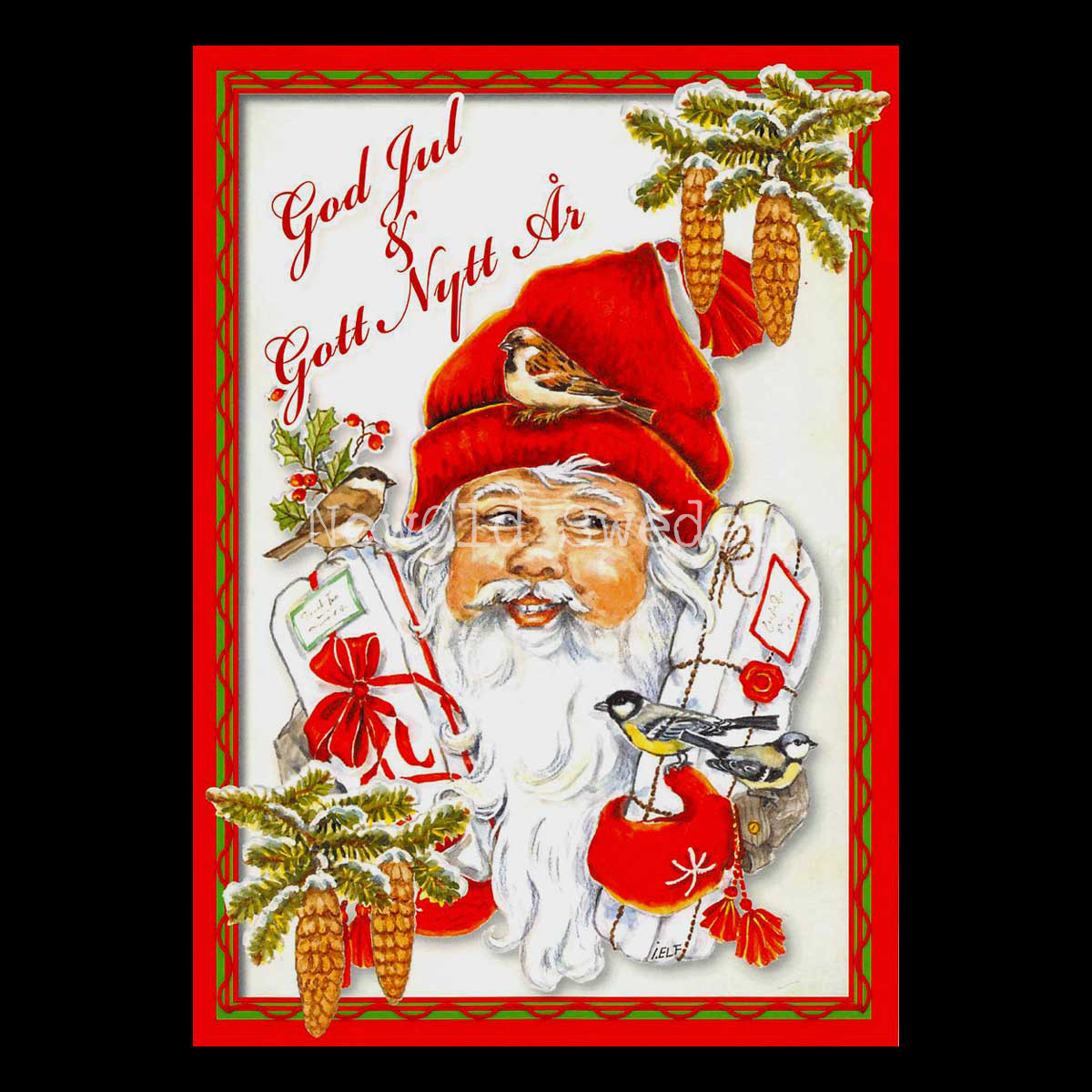 God Jul & Gott Nytt År - Ingrid Elf -1008