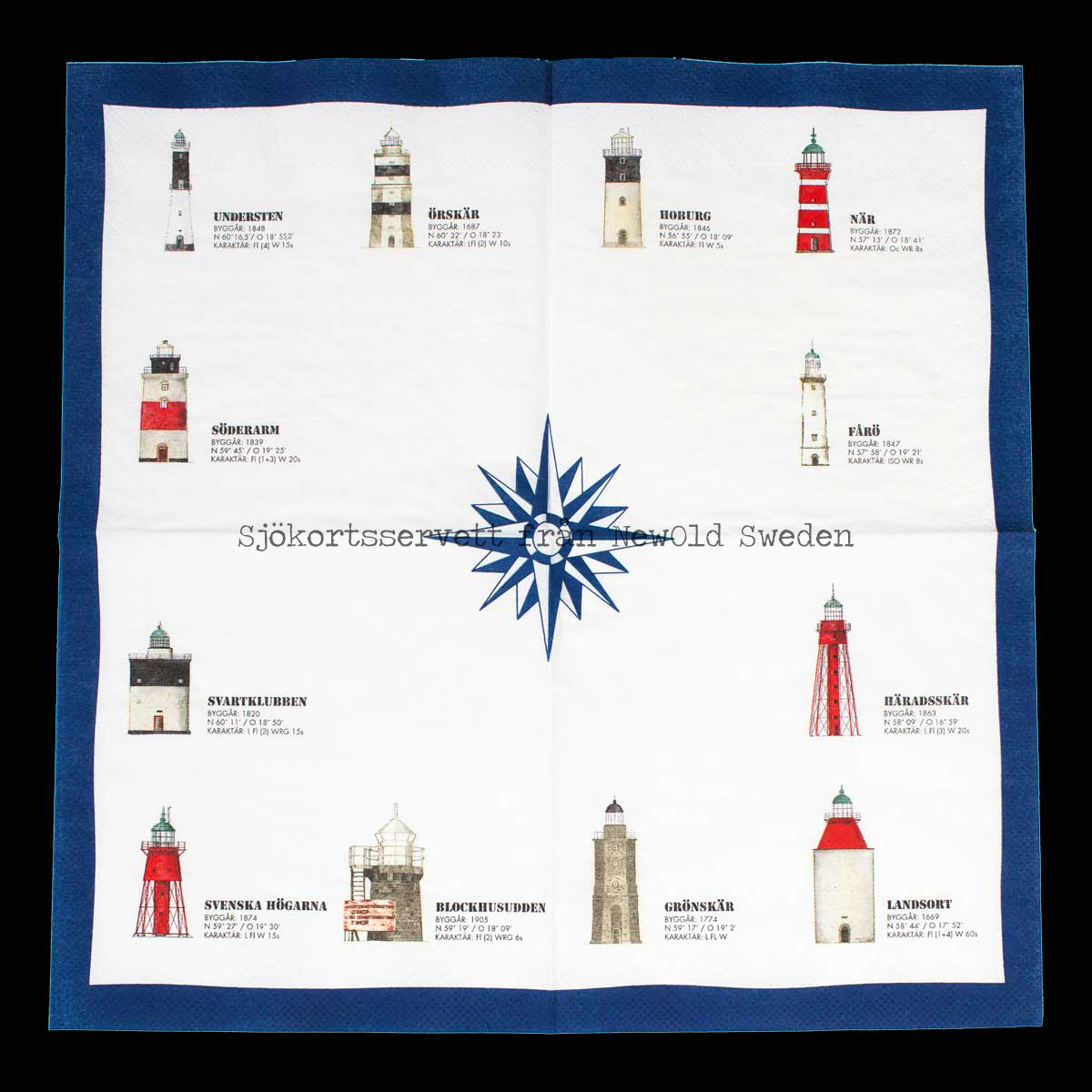 Fyrservett Ostkusten - 20-PACK - 33 x 33 cm