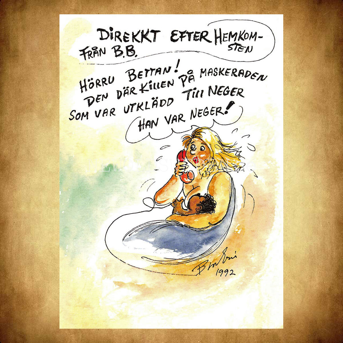 MASKERADEN  - Nr: 26 Bror-Erics Värsta - Vykort A5 - 2