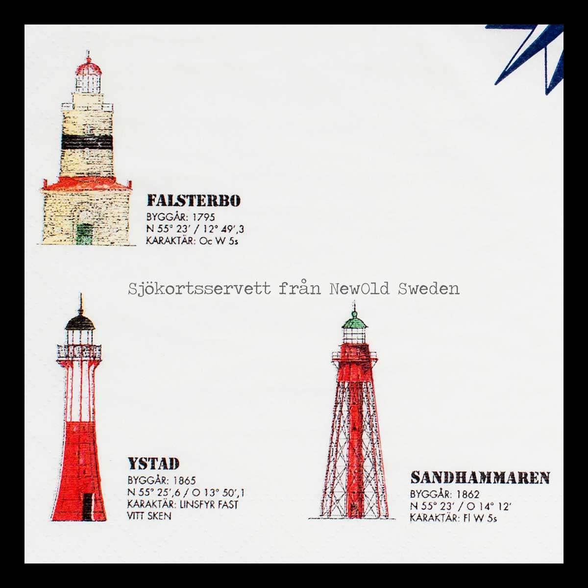 Fyrservett Sydkusten - 20-PACK - 33 x 33 cm - 4