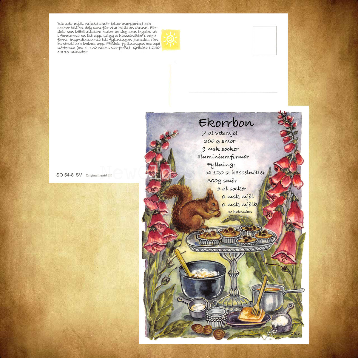 Ekorrbon - Receptvykort - Ingrid Elf - 963 - 3