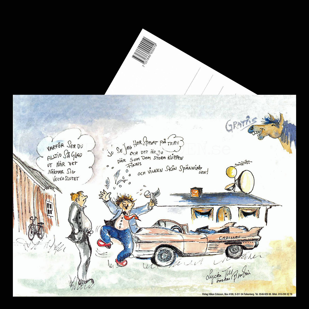 SPELA PÅ TRAV . . . - Nr: 27 Bror-Erics Värsta - Vykort A5 - 3