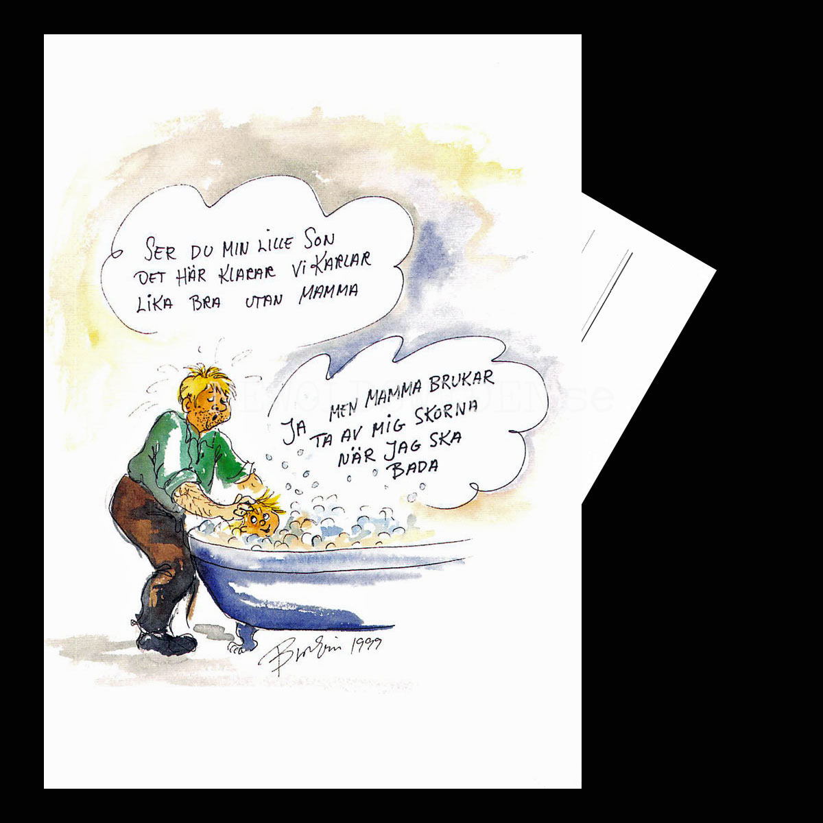 PAPPA LIKA BRA . . . . - Nr: 35 Bror-Erics Värsta - Vykort A5 - 3