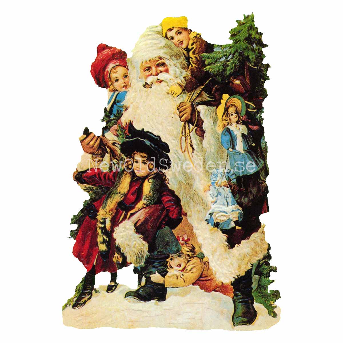 Santa in white 10.5x16 cm - Bokmärke © Ernst Freihoff 5023 - 3