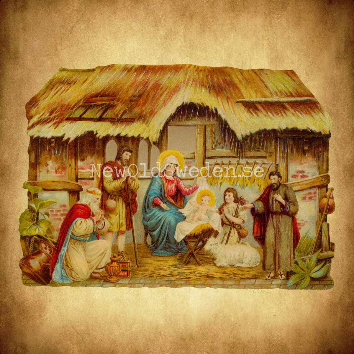 Nativity Scene 16x11.5 cm - Bokmärke © Ernst Freihoff 5066 - 2