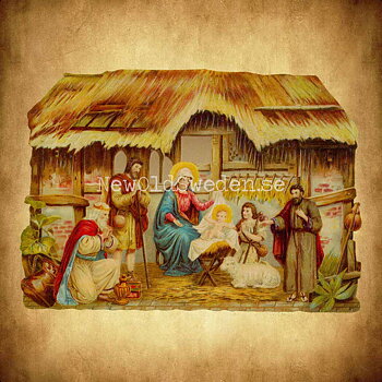 Nativity Scene 16x11.5 cm - Bokmärke © Ernst Freihoff 5066