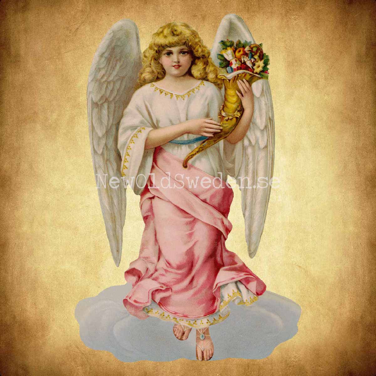 Angel Rosa 11x16.5 cm - Bokmärke © Ernst Freihoff 5170 - 2