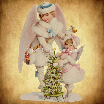 Two Snowangels 11.5x16.5 cm - Bokmärke © Ernst Freihoff 5171