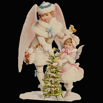 Two Snowangels 11.5x16.5 cm - Bokmärke © Ernst Freihoff 5171