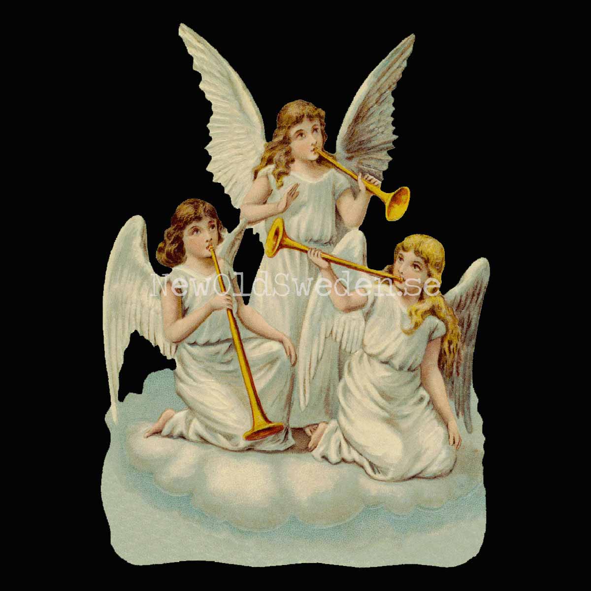 Three Angels with Trompets 11x16 cm - Bokmärke © Ernst Freihoff 5175