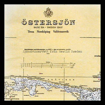 Sjökortsservetter Östersjön - 20-PACK - 33 x 33 cm