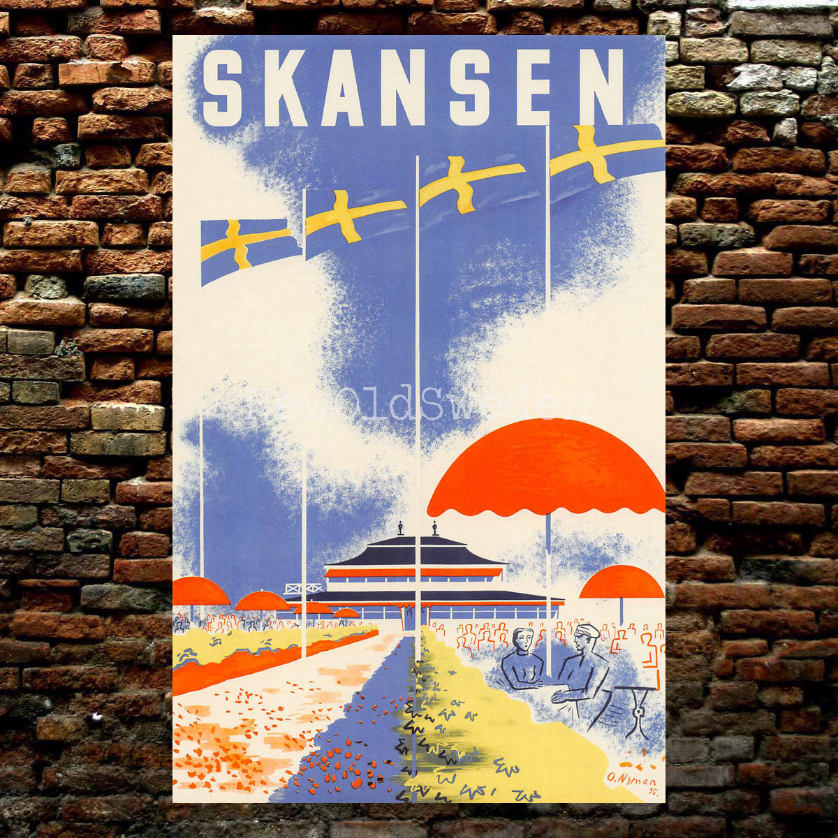 SKANSEN MED SVENSKA FLAGGOR - 1935 - 2