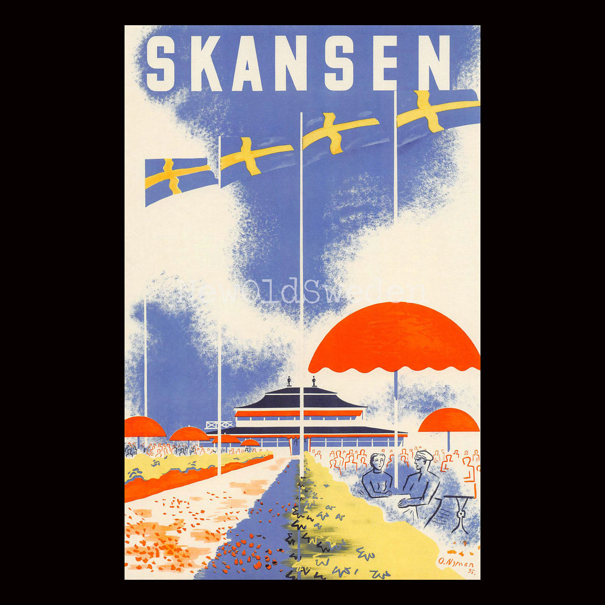 SKANSEN MED SVENSKA FLAGGOR - 1935