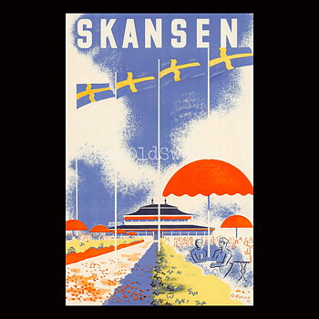 SKANSEN MED SVENSKA FLAGGOR - 1935
