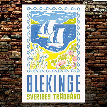 BLEKINGE - 1950 - Vykort 12 x 18 cm