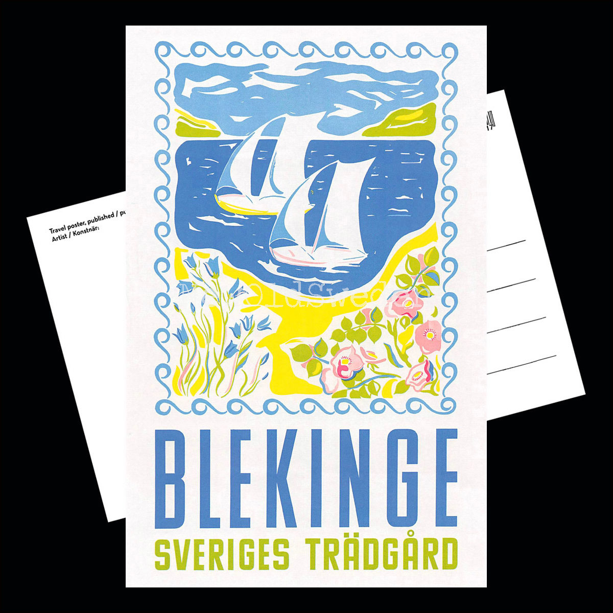 BLEKINGE - 1950 - Vykort 12 x 18 cm - 3