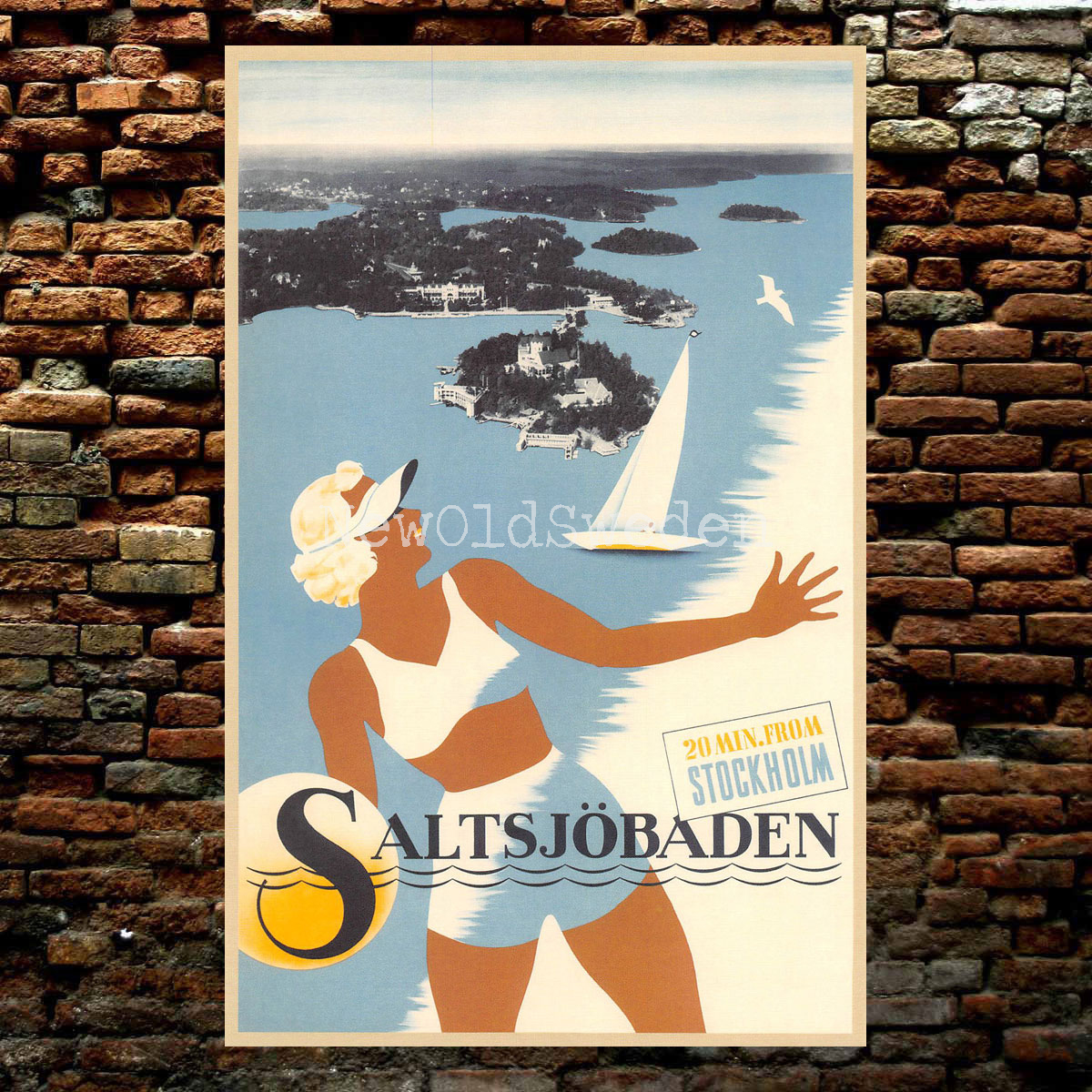 SALTSJÖBADEN - 1930 - Vykort 12 x 18 cm - 2