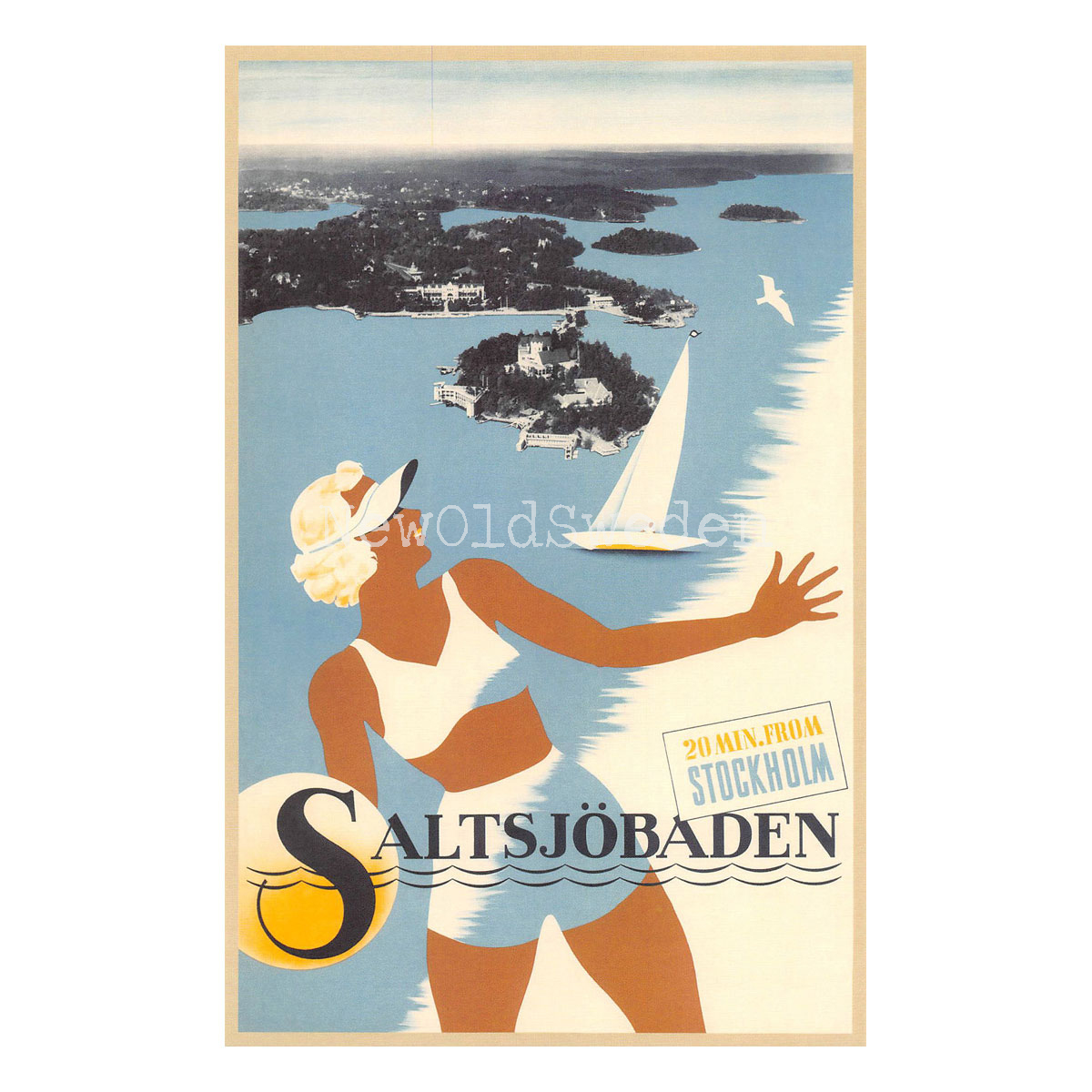 SALTSJÖBADEN - 1930 - Vykort 12 x 18 cm - 4