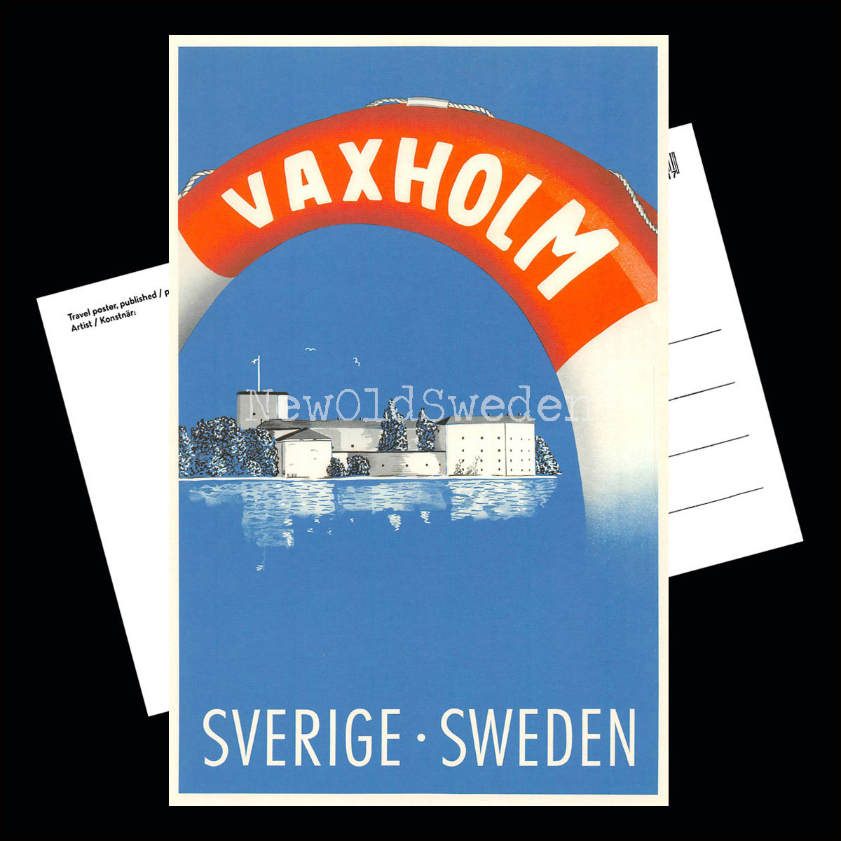 VAXHOLM - 1947 - Vykort 12 x 18 cm - 3