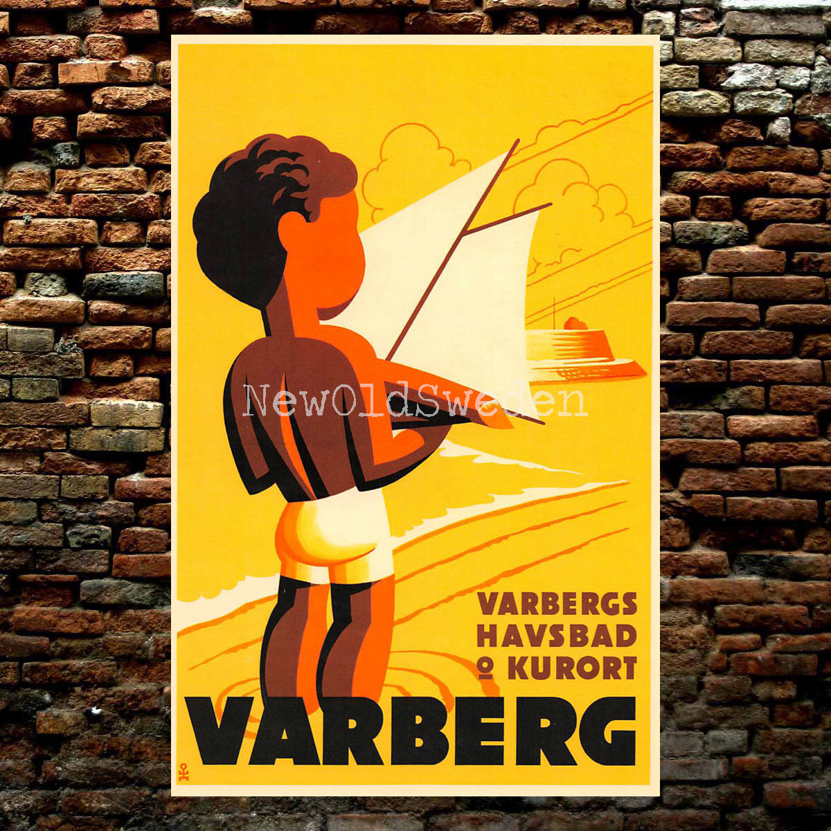 VARBERG - 1948 - Vykort 12 x 18 cm - 2