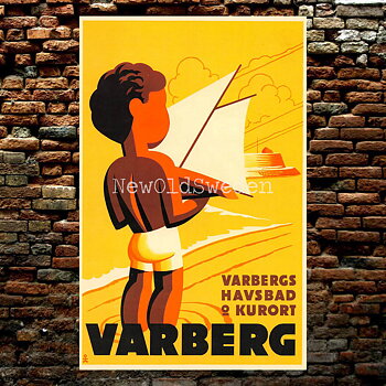 VARBERG - 1948 - Vykort 12 x 18 cm
