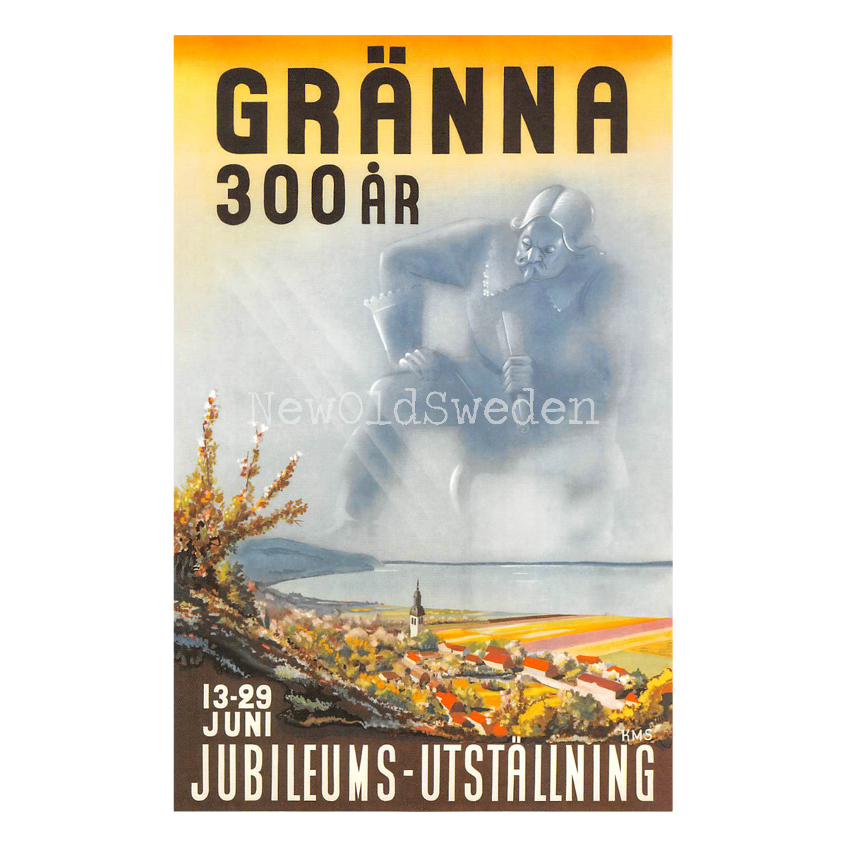 GRÄNNA 300 YEARS - 1952 - Vykort 12 x 18 cm - 4