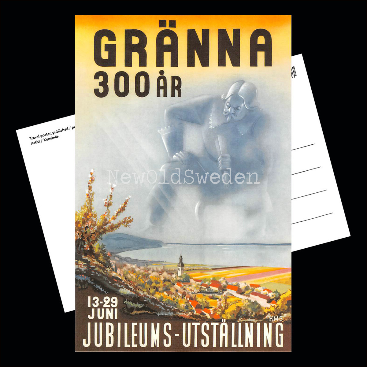 GRÄNNA 300 YEARS - 1952 - Vykort 12 x 18 cm - 3