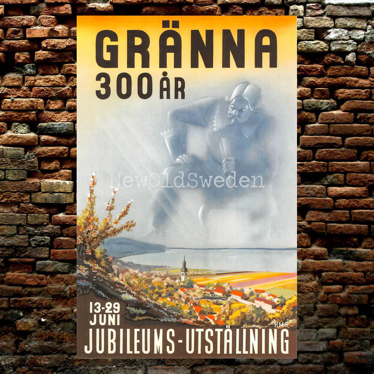 GRÄNNA 300 YEARS - 1952 - Vykort 12 x 18 cm - 2