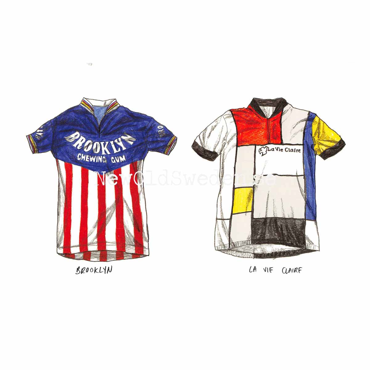 Team Brooklyn - La Vie Claire jersey - Card No. 3 - 4