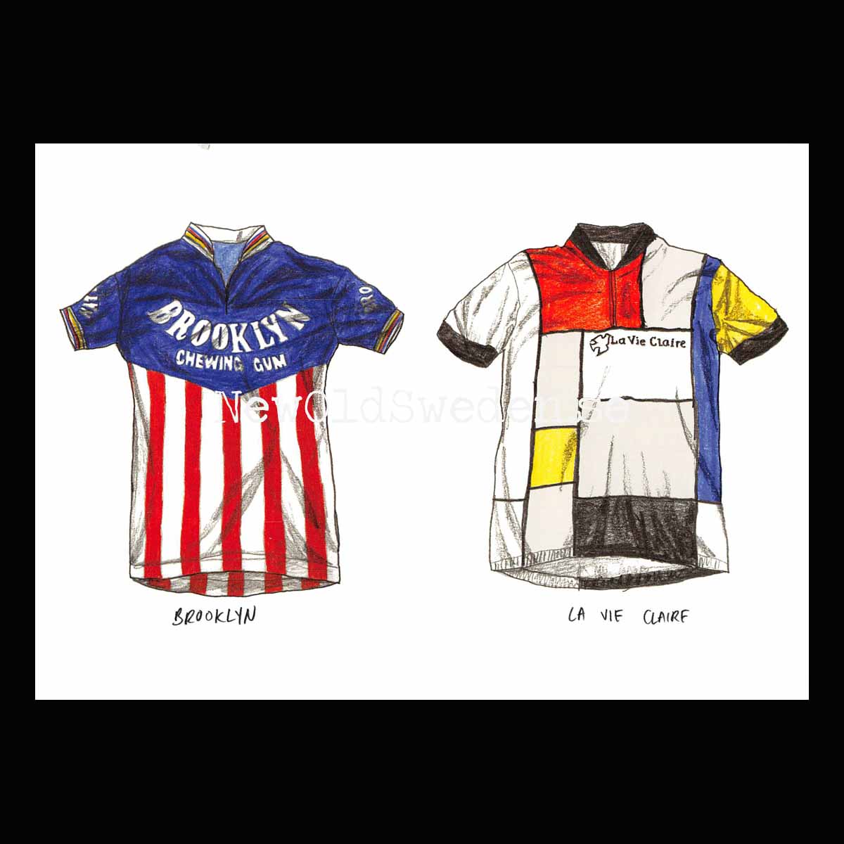 Team Brooklyn - La Vie Claire jersey - Card No. 3