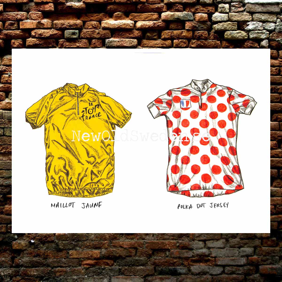 Maillot jaune and Polka Dot jersey - Card No. 16 - 2
