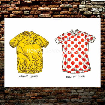 Maillot jaune and Polka Dot jersey - Card No. 16