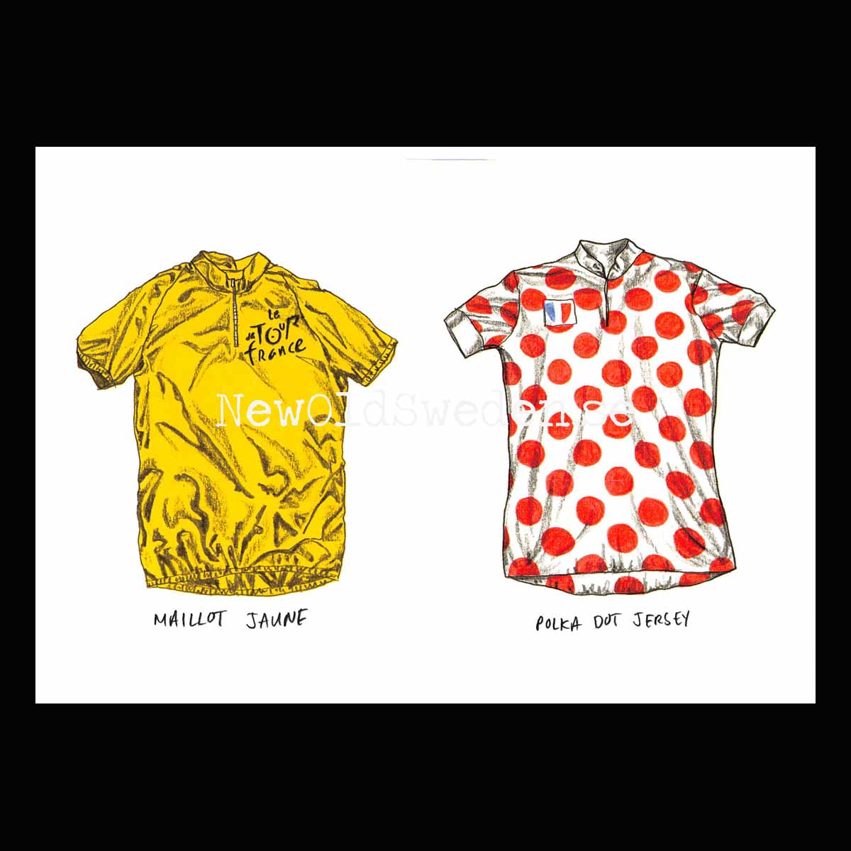 Maillot jaune and Polka Dot jersey - Card No. 16