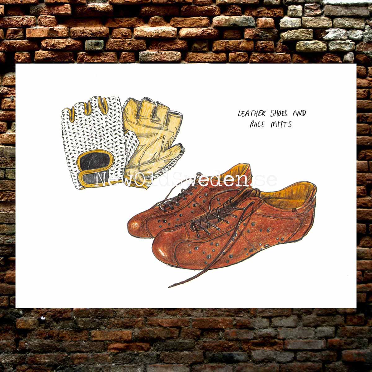 Leather shoes and classic race mitts - Card No. 17 - 2
